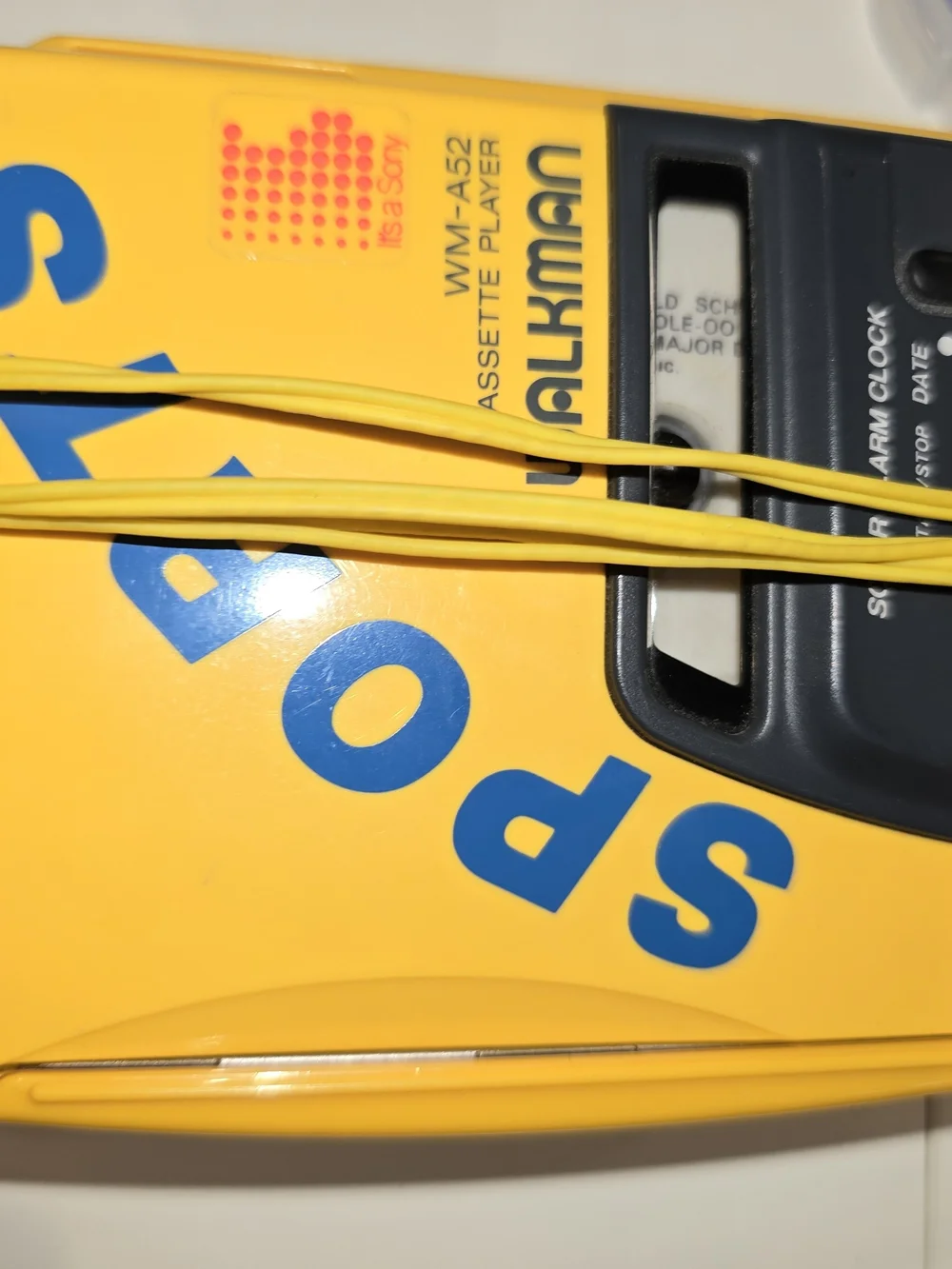 Sony Yellow and Blue Sports Walkman WM-A52 Portable Cassette Player